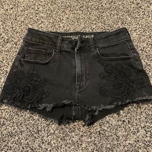 American Eagle Black Jean Shorts